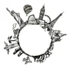 STICKER PLAT MONDE D.60X60CM