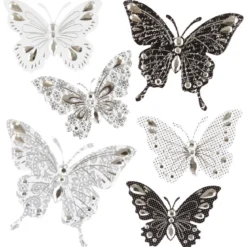 STICKER RELIEF PAPILLON X6 PIECES