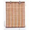 STORE ENROULEUR BAGUETTES BAMBOU 120X180CM NATUREL BLANC
