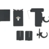 SUPPORT PVC CLIP REGLABLE X2 GRIS ANTHRACITE