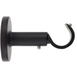 SUPPORT SIMPLE OUVERT D.20 60MM NOIR MAT