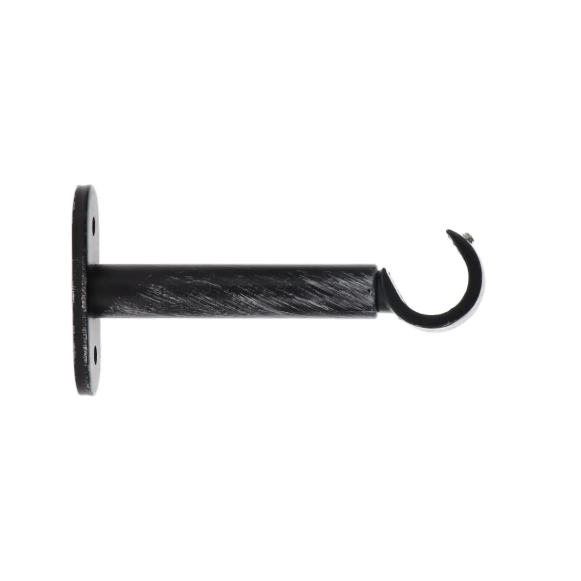 SUPPORT SIMPLE OUVERT D.20 90MM X2 PIECES NOIR ARGENT