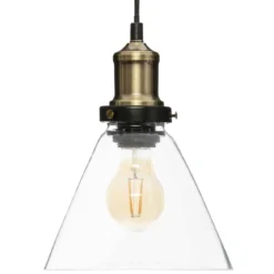 SUSPENSION ALAK VERRE CONIQUE H.22CM
