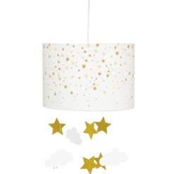 SUSPENSION BLANC ET OCRE
