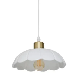 SUSPENSION CERAMIQUE BRUNA BLANC D.23CM