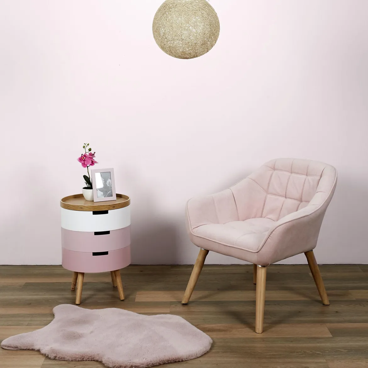 SUSPENSION INTERIEUR BEIGE 30CM