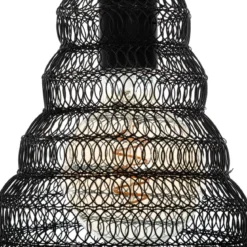 SUSPENSION MAILLE FER NOIR ALI H.82CM