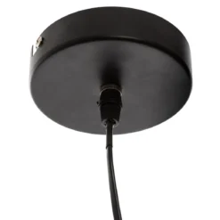 SUSPENSION METAL BOIS CUBA NOIR 94CM