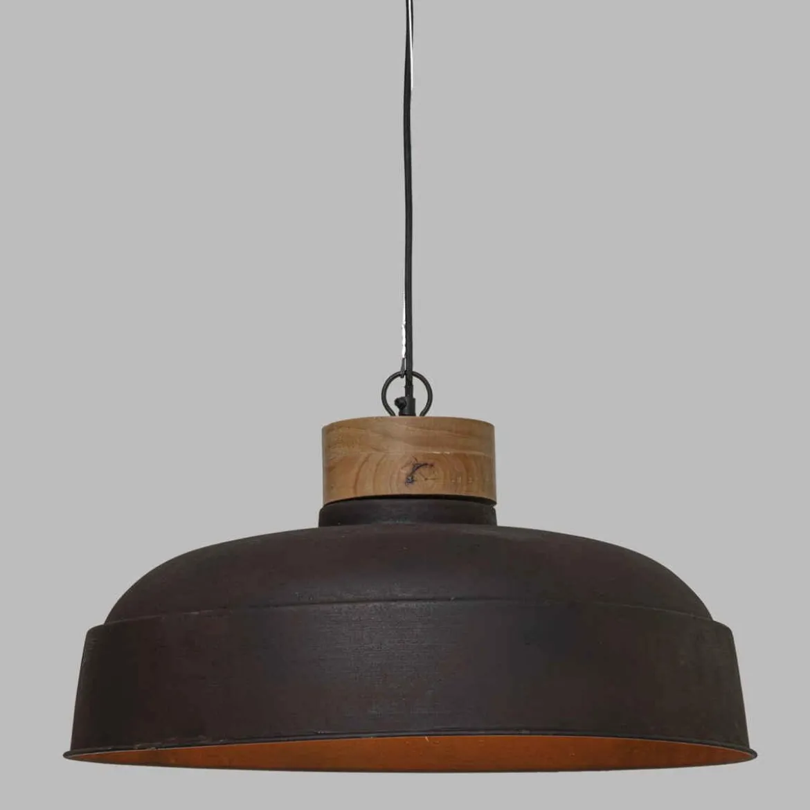 SUSPENSION METAL BOIS PRAO GRIS D.57CM