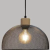 SUSPENSION METAL BOIS SAM NOIR D.30CM