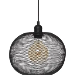 SUSPENSION METAL BOULE EMIE NOIR D.25CM