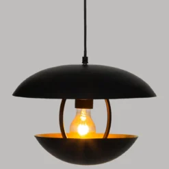 SUSPENSION METAL ESTEE NOIR DORE D.33CM