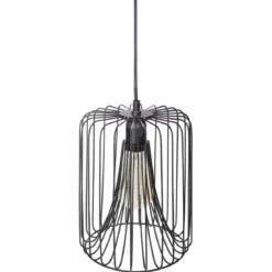 SUSPENSION METAL FILAIRE NOIR D.20X25CM