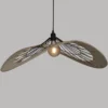 SUSPENSION METAL FIL CALY NOIR NATUREL D.75CM