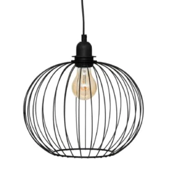 SUSPENSION METAL FIL VICTA NOIR D.28CM