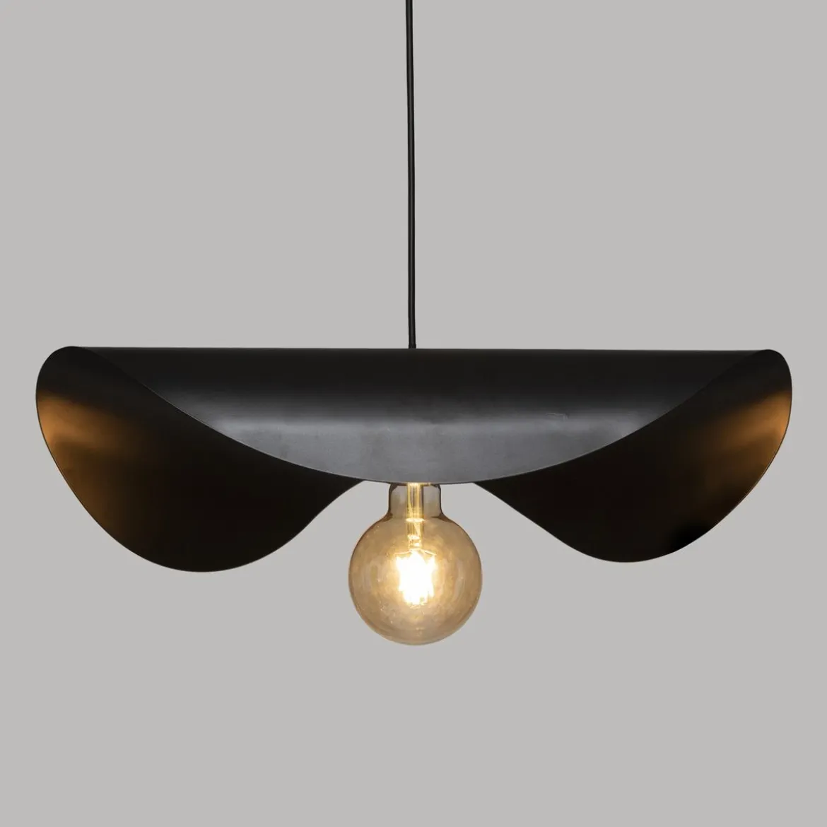 SUSPENSION METAL PILAR NOIR L.52CM