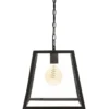 SUSPENSION METAL VERRE POE NOIR D.30CM