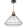 SUSPENSION NOIR EVASE METAL 35X35X27CM