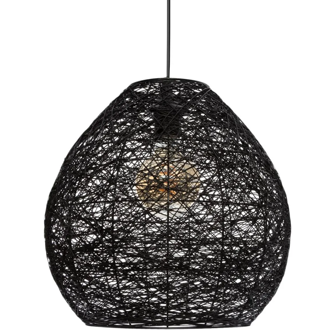 SUSPENSION PAPIER NOIR MONA D.34CM