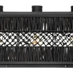 SUSPENSION RAFIA AARON NOIR L.93CM
