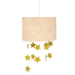 SUSPENSION ROSE ET DORE
