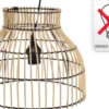 SUSPENSION ROTIN ET METAL NOIRE
