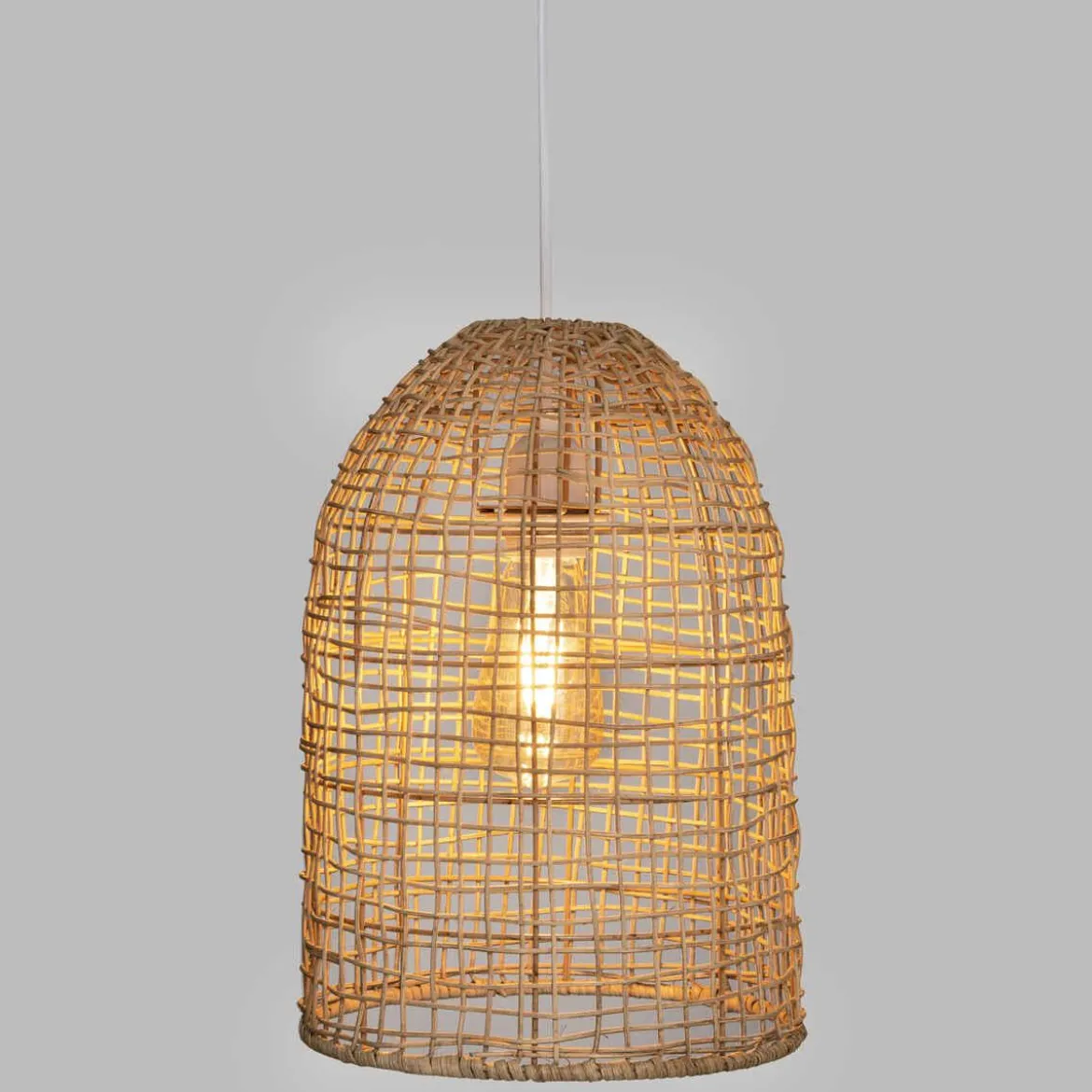 SUSPENSION ROTIN KARLA NATUREL D.24CM