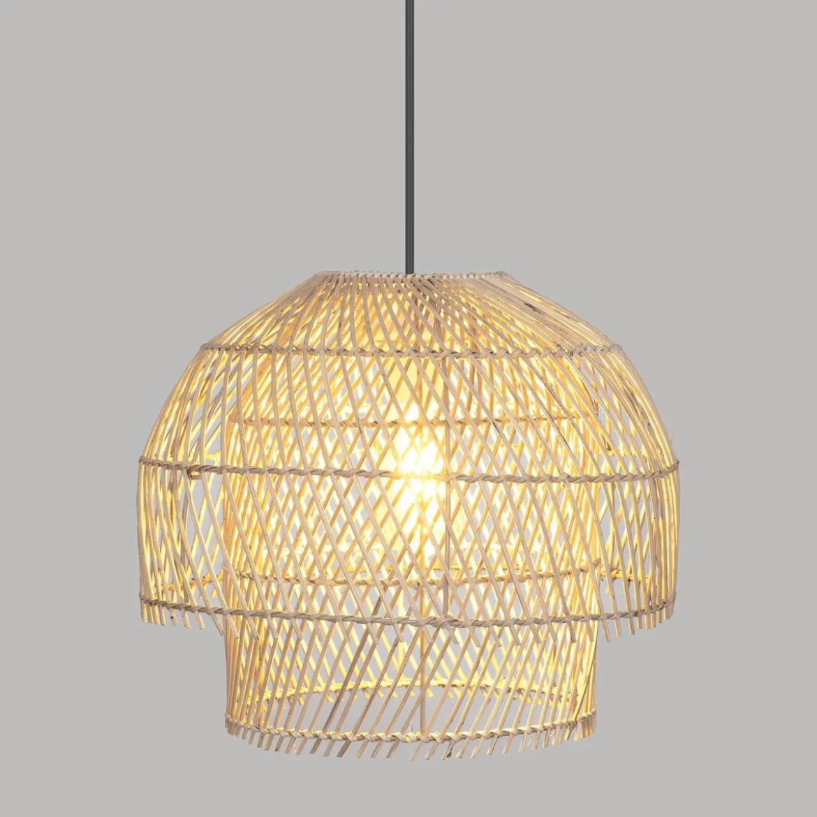 SUSPENSION ROTIN KERY NATUREL D.38CM