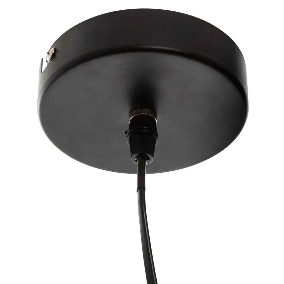 SUSPENSION ROTIN LEA NOIR D.49CM