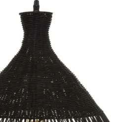 SUSPENSION ROTIN LEA NOIR D.49CM