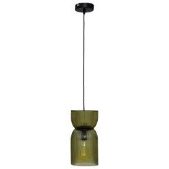 SUSPENSION VERRE ANCEL VERT D.14CM