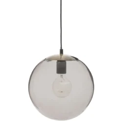 SUSPENSION VERRE BOULE FUME ARCHI D.25CM