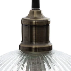 SUSPENSION VERRE TRANSPARENT LAYE D.20CM