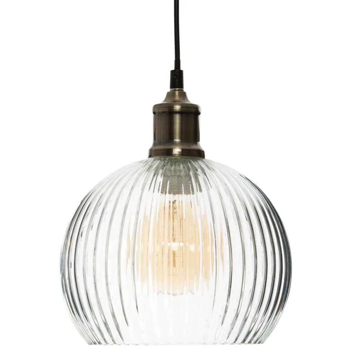 SUSPENSION VERRE TRANSPARENT LAYE D.20CM