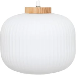 SUSPENSION VERRE TRAVIS BLANC D.25CM