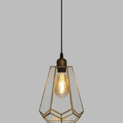 SUSPENSION VERRE ULI DORE D.20CM