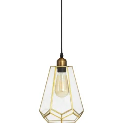 SUSPENSION VERRE ULI DORE D.20CM