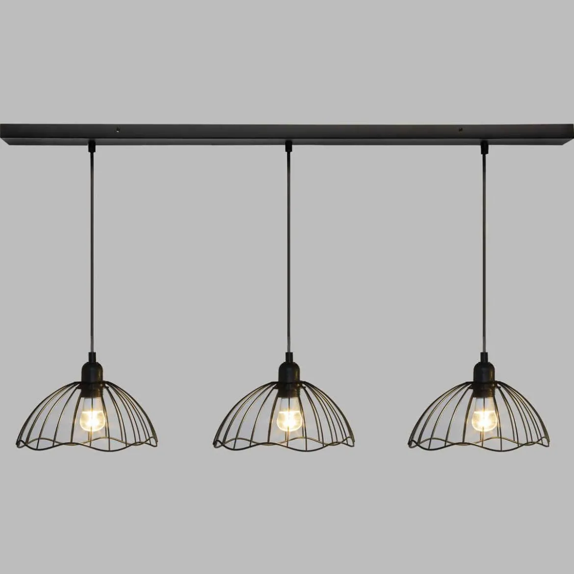 SUSPENSION X3 METAL FIL GALT NOIR D.24CM