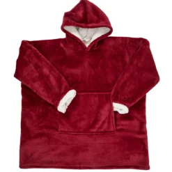 SWEAT A CAPUCHE INTERIEUR SHERPA ROUGE
