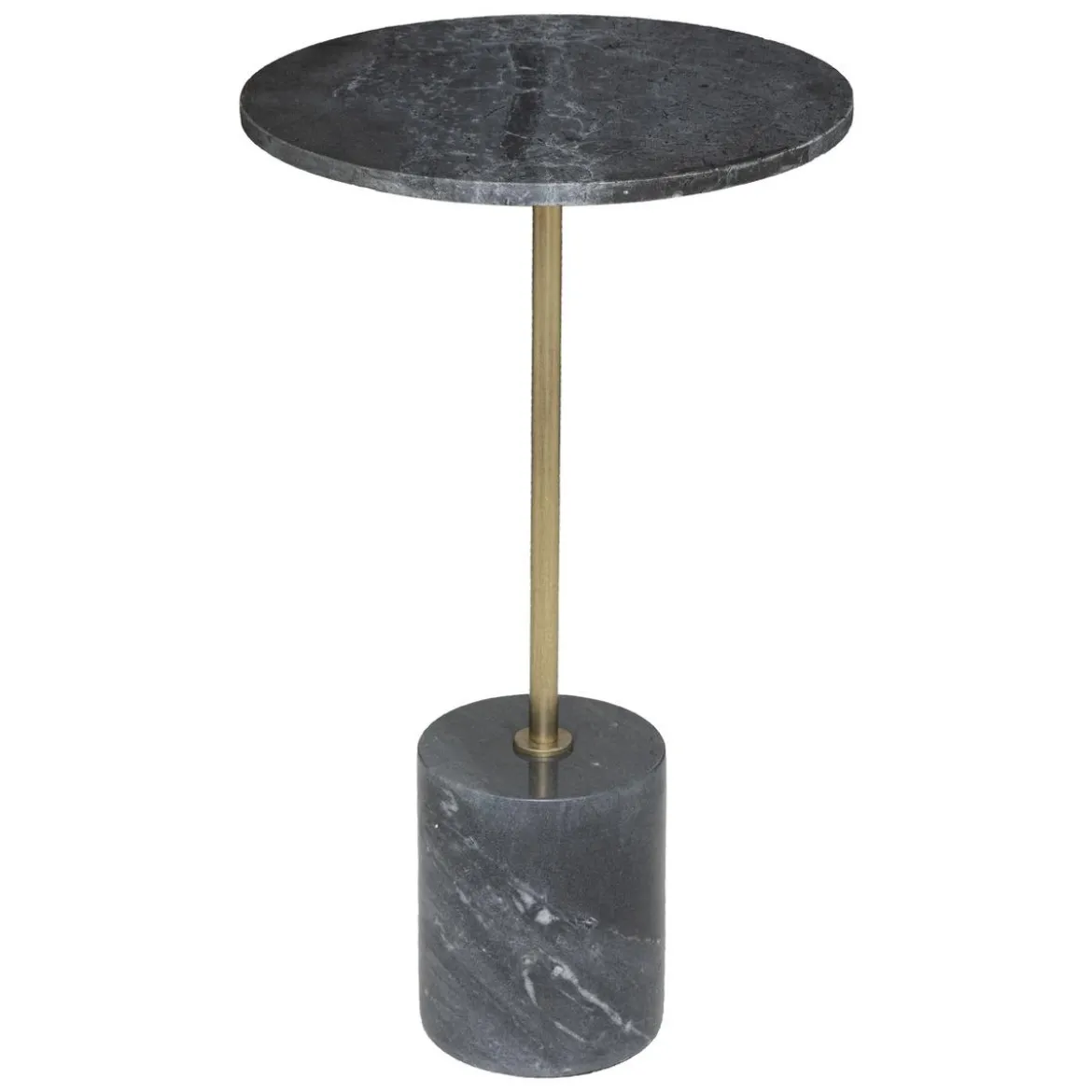 TABLE APPOINT MARBRE ILIAN GRIS D.35.5X61CM