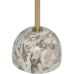 TABLE APPOINT MARBRE NEMA BEIGE D.35.5X58CM