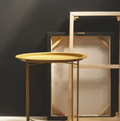 TABLE APPOINT METAL BRONZE 47X47X51CM