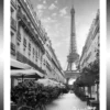 TABLEAU BAGUETTE NOIRE EIFFEL QUARTIER 25X30CM