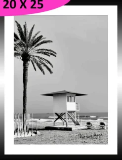 TABLEAU BAGUETTE NOIRE MALIBU 20X25CM