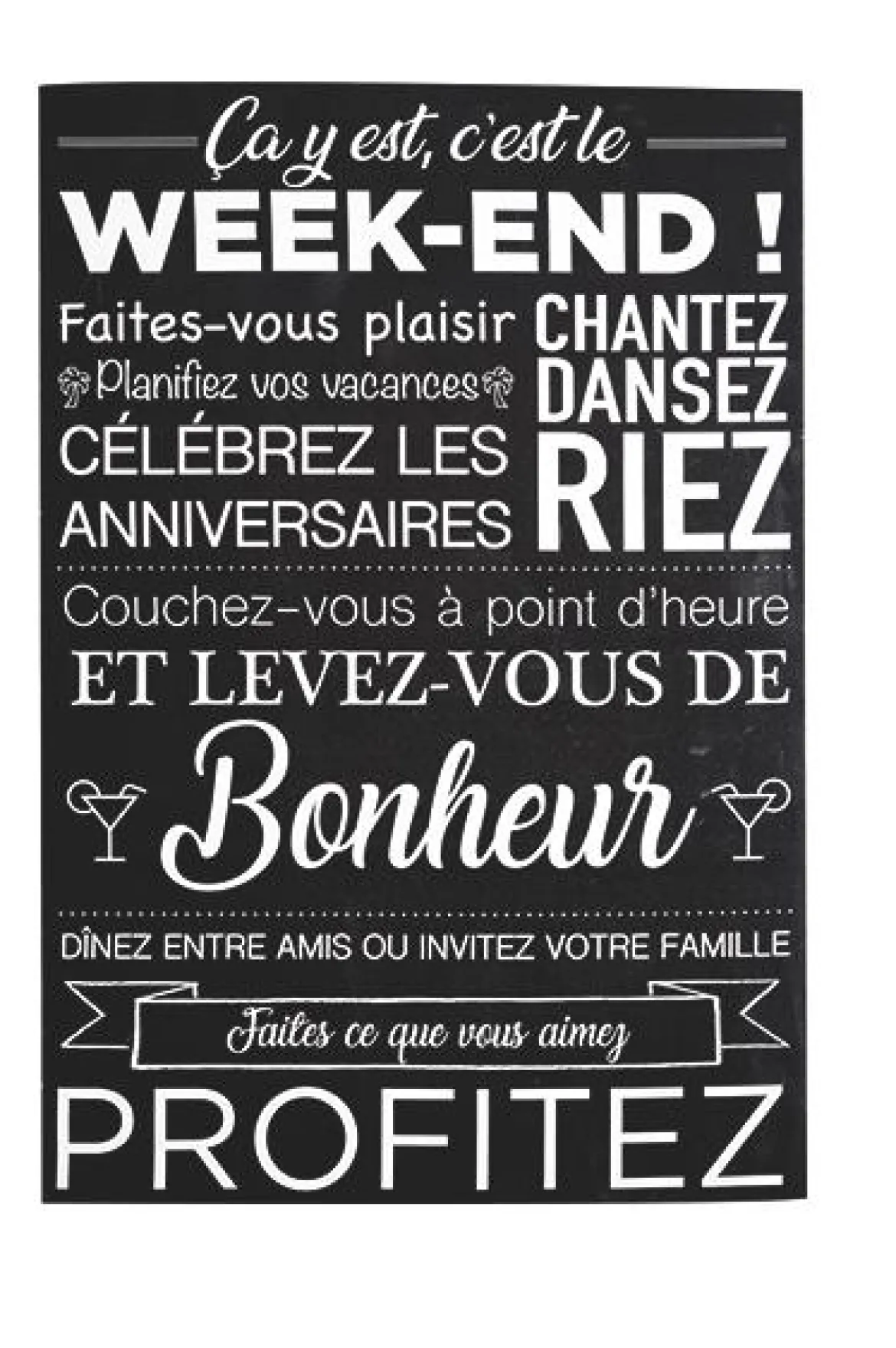 TABLEAU MESSAGES 45X65CM