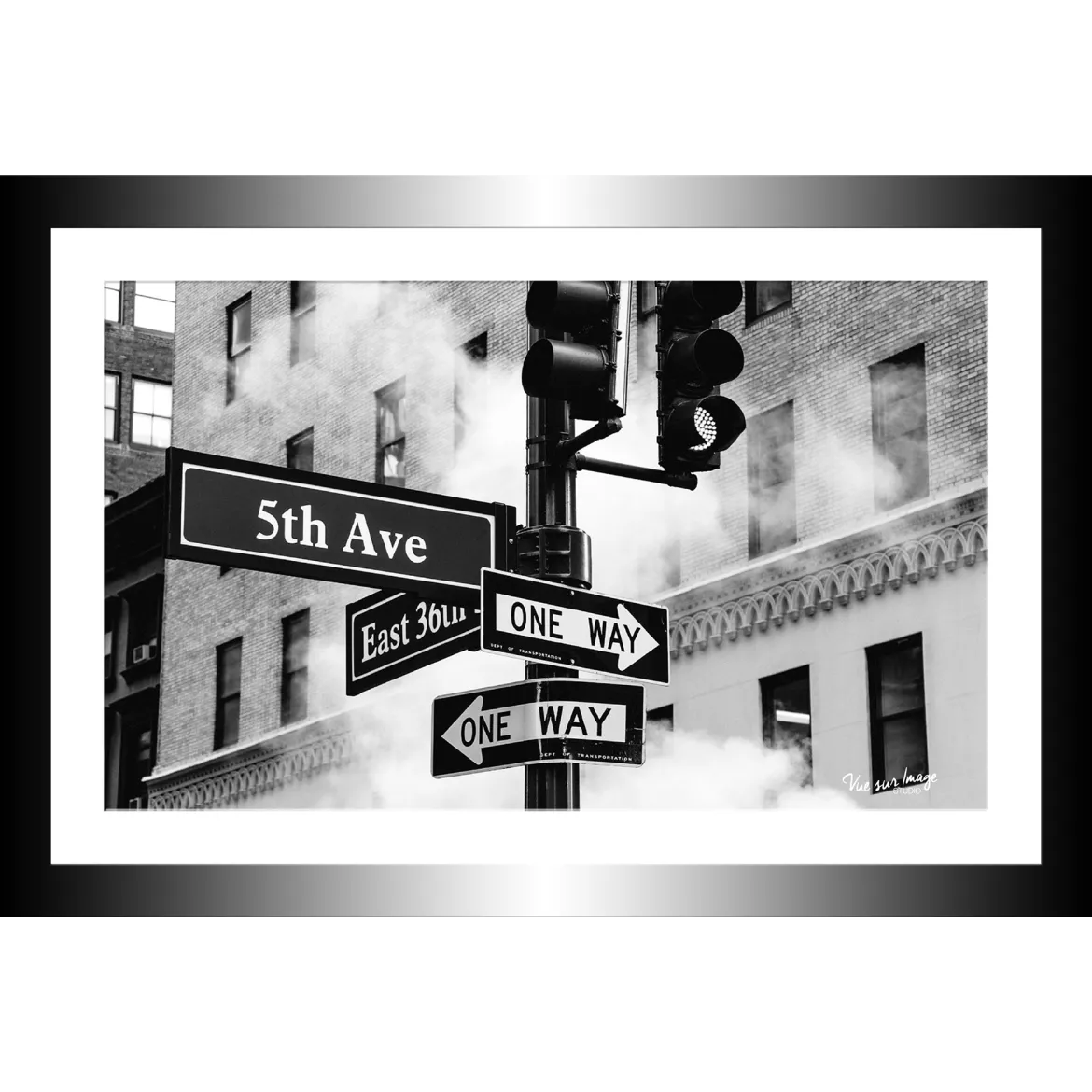 TABLEAU 30X20CM BAGUETTE NOIRE 5EME AVENUE