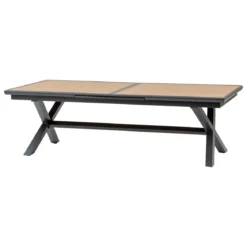 TABLE AXIOME EXTENSIBLE ALUMINIUM NOIX GRAPHITE 12 PLACES