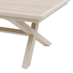 TABLE AXIOME EXTENSIBLE ALUMINIUM LIN ARGILE 10 PLACES