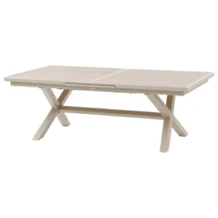 TABLE AXIOME EXTENSIBLE ALUMINIUM LIN ARGILE 10 PLACES