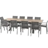 TABLE AXIOME EXTENSIBLE ALUMINIUM HONEY PRALINE 10 PLACES